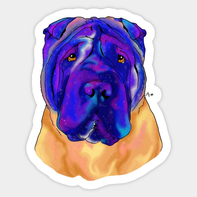 Shar Pei Sticker by discombobi